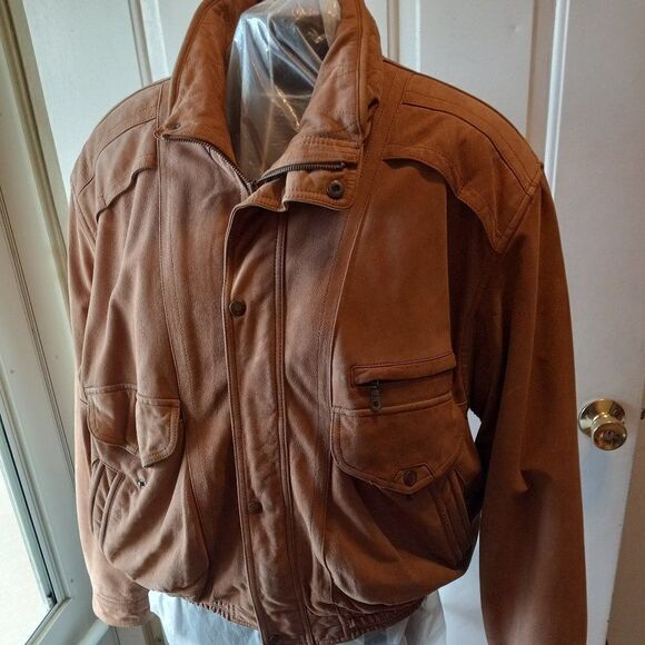 John Ashford Leather Bomber Jacket - Picture 1 of 12